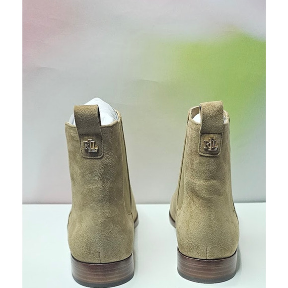 Ralph Lauren Brylee Brylee Leather Low Stacked Heel Ankle Boots Size 8.5 NWT - Picture 3 of 7